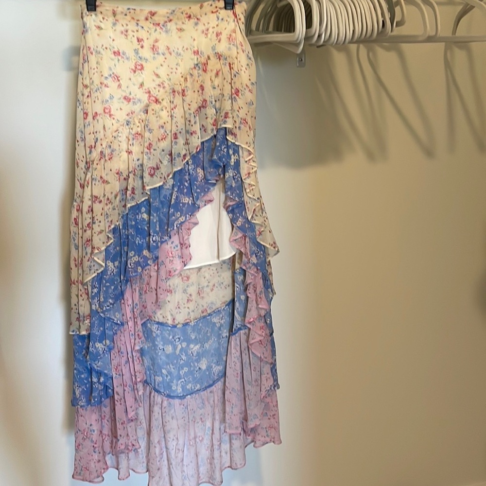 LoveShackFancy high low skirt